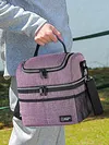 Insulated Lunch Bag Double Deck Lunch Box for Work Camping Hiking Beach Picnic