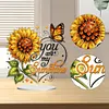 (US Local)Special Shape Sunflower Moon Diamond Painting Desktop Decorations for Home Decor