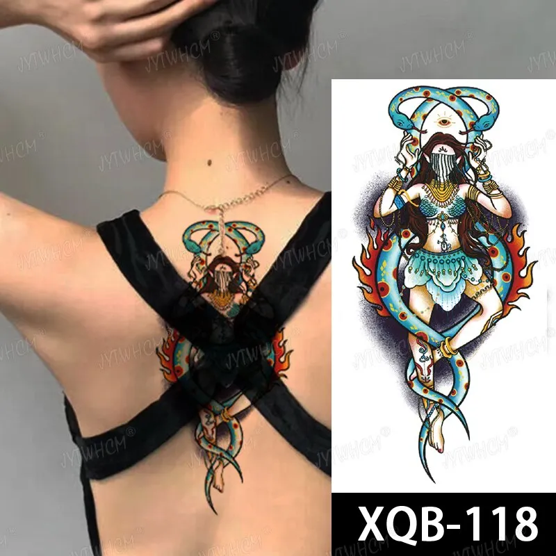 Sdrawing Hot Water Transfer Fake Tattoo Waterproof Temporary Tattoo Sticker For Men Women Wolf Arm Neck Tattoo Flash Tattoo Sleeve