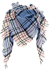 Women's Warm Woollen Scarf Triangle Shawls Winter Scarves Stripe Plaid Scarf