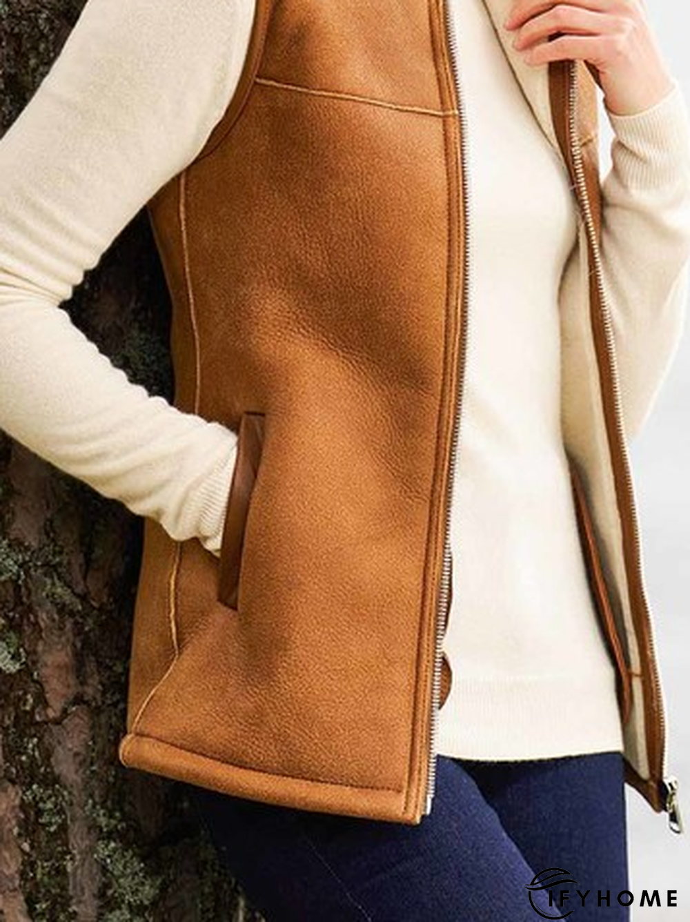 Fluff/Granular Fleece Fabric Casual Vest | IFYHOME