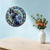 DIY Acrylic 5D DIY Diamond Painting Dots Pendant with Crystal Special Shape Rhinestone Diamond Art Window Hanging Ornament Single-Sided Drill 9.25x9.25inch for Home Garden Wall Door Decor