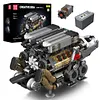 Mold King - Supercar V16 Engine | Set 10131BGT Supercar W16 Engine Electric Building Blocks Assembly Toy