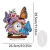 Diamond Painting Acrylic Flower Butterfly Clock Ornament
