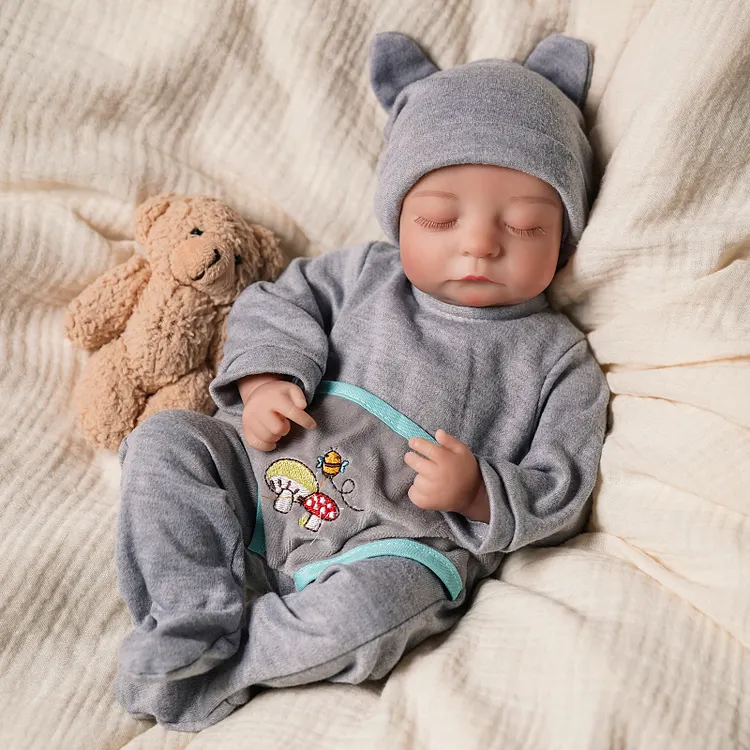 Babeside Sleeping Reborn Baby Noah 15'' Little Infant Boy Emotional Care Companion