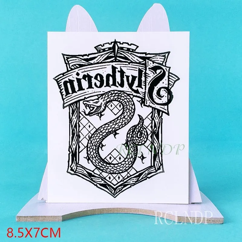 Waterproof Temporary Tattoo sticker movie School badge fake tatto flash tatoo for men women