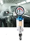 1/4inch Thread Spray Gun Air Regulator Gauge +In-line Oil Water Separator Filter