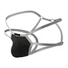 Men's Sexy Large Pouch Cotton Hollow Thong