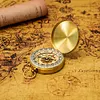 Mini Portable Copper Navigation Compass Outdoor Luminous Flip Compasses