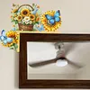 (US Local)Sunflowers Butterflies 5D DIY Wooden Diamond Painting Door Topper (Left)