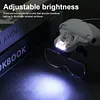 LED Head Magnifier 5 Interchangeable Lenses 1.0X to 3.5X Magnifying Glasses