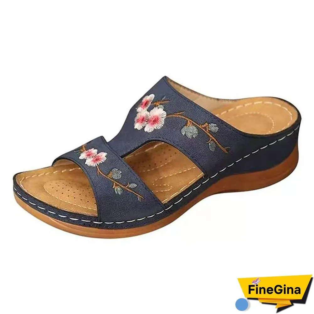 Summer Heighten Slippers Thick-Soled Non-Slip Pu Slippers Women's Outdoor Casual Slippers