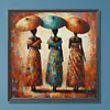(US Local)Paint By Numbers Kit On Canvas DIY Oil Art African Woman Home Wall Decor 40x40cm
