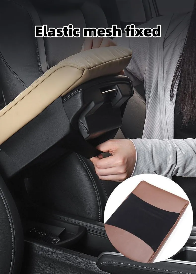 Car multifunctional leather raised cushion armrest box mat