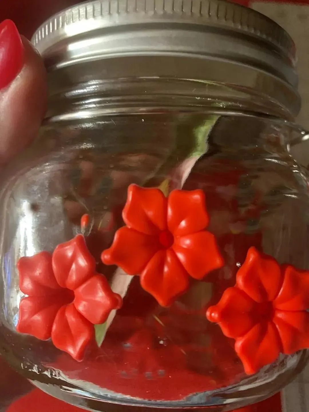 Mason Jar Hummingbird Feeder