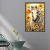 Diamond Painting -DIY Round Partial AB Drill Sunflower Horse(45x65cm)