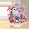  5D DIY Special Shape Diamond Painting Desk Ornament Flower Cage Birds Decor Kit