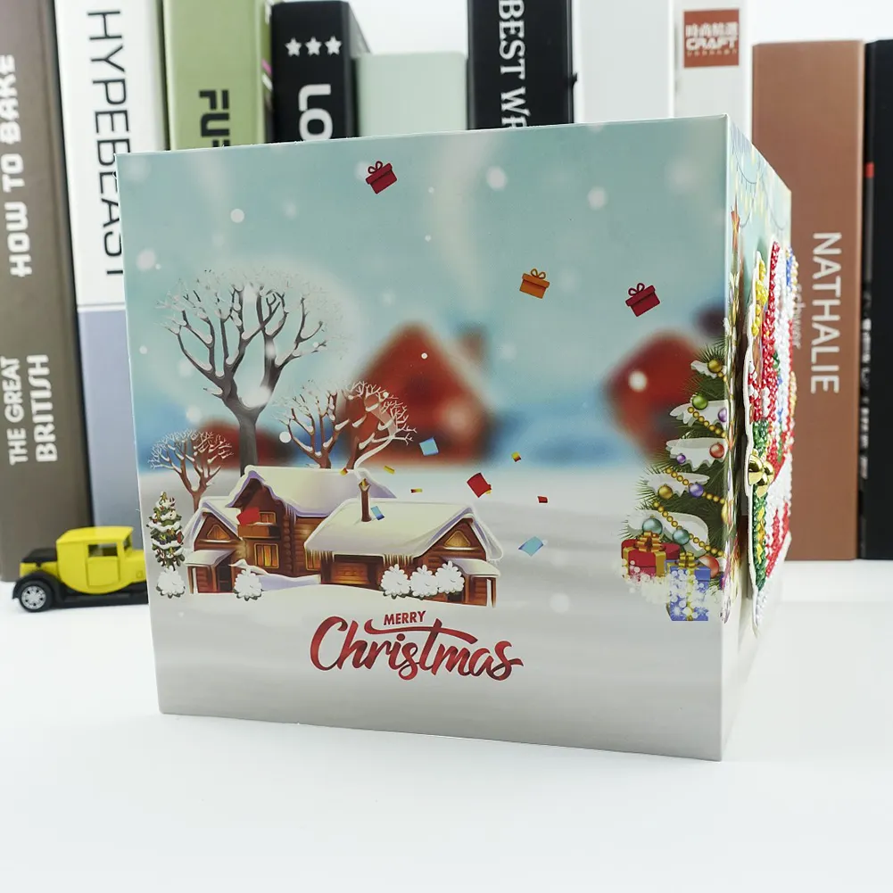 8pcs DIY Greeting Card Special-shaped Diamond Painting Christmas Postcards
