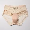 Men's Sissy Crossdressing False Pussy Briefs Soft Stretchy Breathable Bulge Pouch Sexy lace Underwear