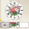 DIY Acrylic Pink Flower Diamond Painting Wall Clock Pendant Hanging Kit