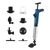Air Plunger for Toilet, Stainless Steel Air Plunger Drain Clog Remover Tools High Pressure Air Drain Blaster Kit Heavy Duty Toilet Unclogger Plungers for Bathroom Kitchen Floor Drain Sink Clogged Pipe