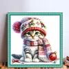 Winter Cat - 18CT Stamped Cross Stitch - 30*30cm