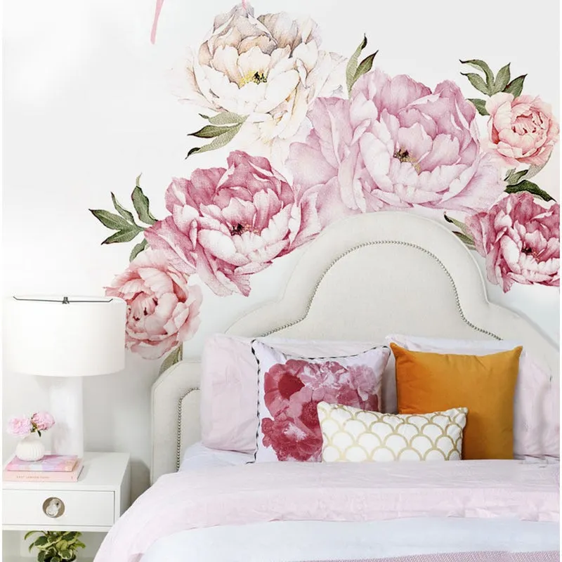 Vinyl Wall Stickers Flowers Living Room Decoration Peony Sticker For Wall Decals For Kids Rooms Flower Of Life Wall Sticker