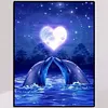 Diamond Painting -DIY Round Drill Dolphin Love