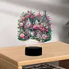 (US Local)Flower House Diamond Painting Night Light 5D DIY Diamond Art Lamp Home Decor