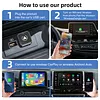 2 in 1 Wireless CarPlay Android Auto Adapter Plug & Play for Factory Wired Cars