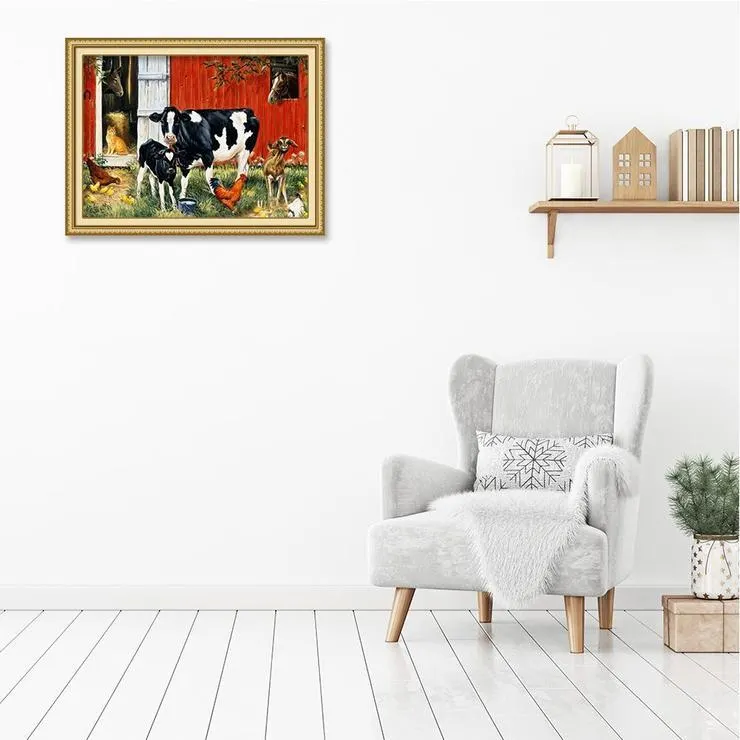 Diamond Painting - Full Round Drill - Cow Rooster(40*30cm)