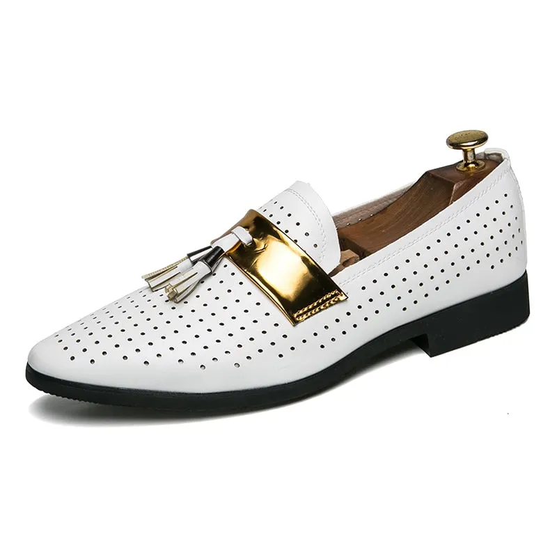 Patent Leather shoes men Leather outdoor tassel slip on moccasins With Bow Tie Men Wedding Black Dress Shoes Men Banquet Loafers