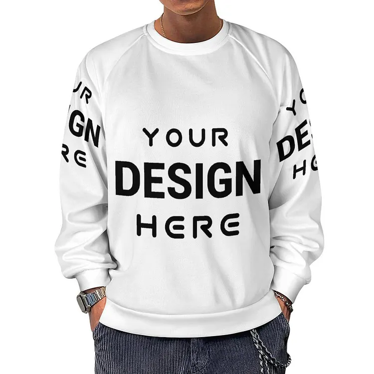 Personalized Custom   Round Neck Sweater Men's