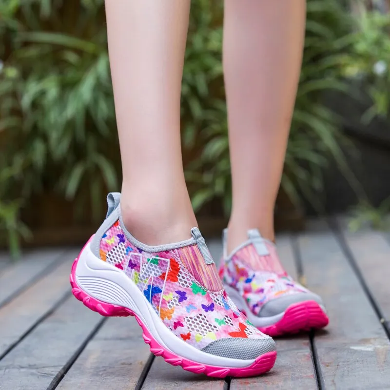 Qengg Summer Women's Outdoor Casual Shoes Cloth Breathable Shoes Sports Casual Shoes Female Fashion Sneakers Women CYL