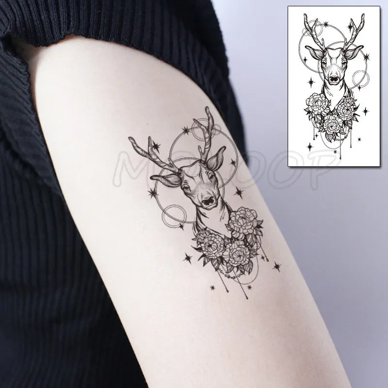 Water Transfer Tattoo Sexy Running Horse Anime Tattoo Body Art Waterproof Temporary Fake Flash Tattoo for Man Woman 10.5*6cm