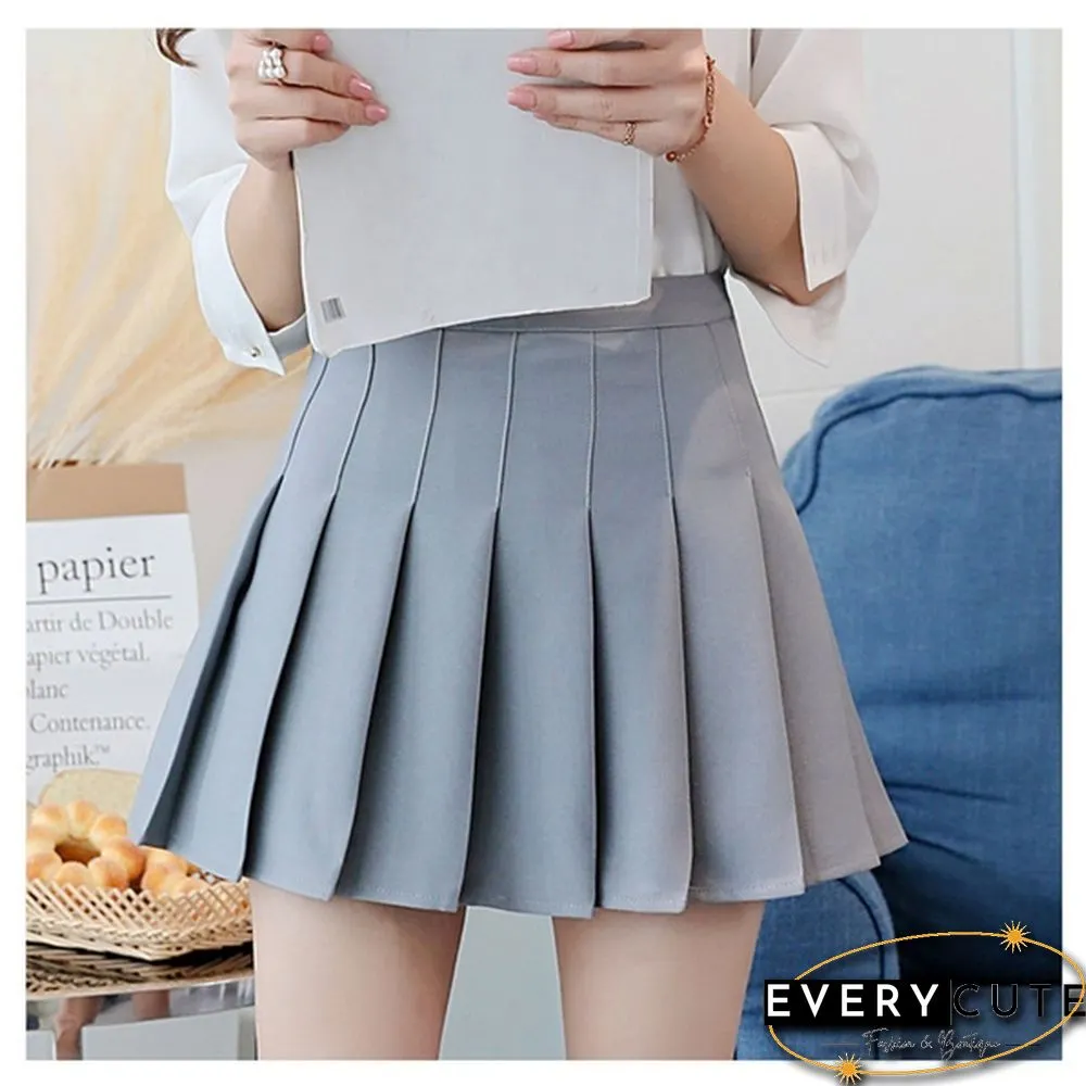 Women Fashion Summer High Waist Pleated Skirt Wind Cosplay Skirt