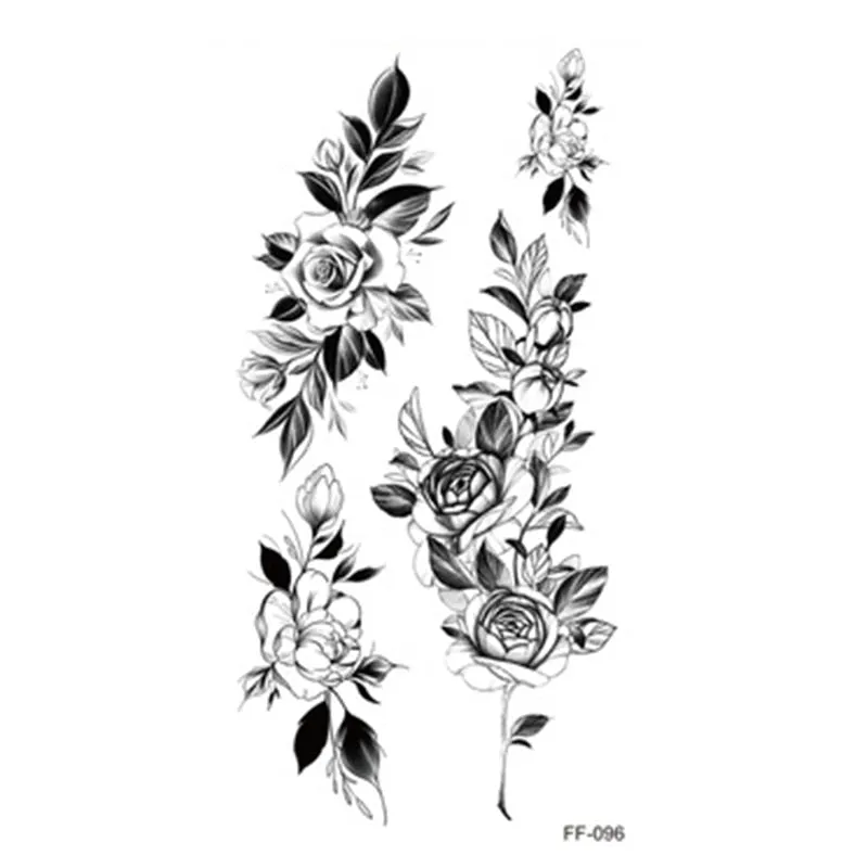 Large Body Art Arm Sleeves Snake Flower Temporary Tattoo Sticker Fast Rock Tattoo Women Waist Bracelet Fake Flash Tatoos Totem