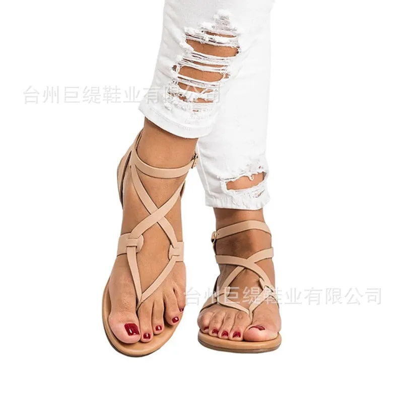 Women Sandals 2022 New Summer Footwear Plus Size 43 Ladies Flat Sandal Female Casual Beach Shoes Ladies Comfortable Flipflop