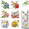 (US Local)6Pcs Diamond Painting Refrigerator Magnets DIY Diamond Art Kits (Dragonfly)