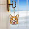 9Pcs DIY Diamond Painting Dog Keychain
