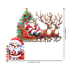 (US Local)DIY Xmas Diamond Painting Wooden Door Pendants Decoration for Feiend Gifts (Elk)