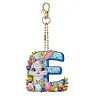 (US Local)PET Double Sided Special Shaped Easter Alphabet DIY Diamond Painting Keychain