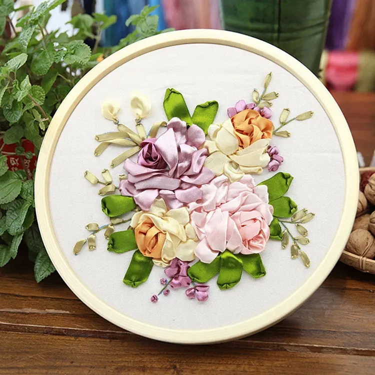 Fresh Flowers Embroidery Kits - 1Pcs