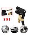 Bicycle Air Nozzle Brass Dual Head Adapter Converter Hose Adapter (Not Deflate)