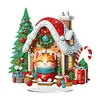 >SALE<Acrylic Special Shaped Christmas Cat House Desktop Diamond Art Kits for Home