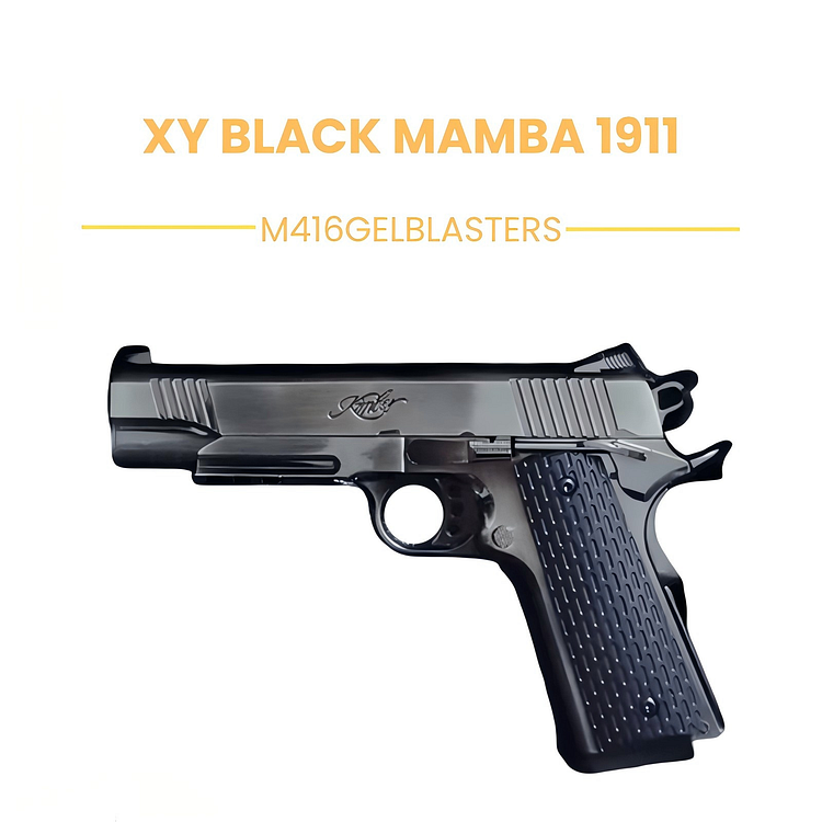 XY Black Mamba 1911 Pull-Hand Toy Gun - All-Metal, Fun & Durable