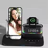 5 in 1 Wireless Charger with Alarm Clock, Magnetic Wireless Charger Stand for Phone, Watch, Earphones