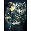 Loup - Rond Diamant Peinture-40*55Cm