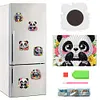 (US Local)6Pcs Acrylic 2D Flat Pandas Diamond Painting Fridge Magnet for Fridge Whiteboard