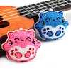 2Pcs Pink Blue Cat Bead Cross Stitch Keychain Kit Mosaic Bead Embroidery Keyring